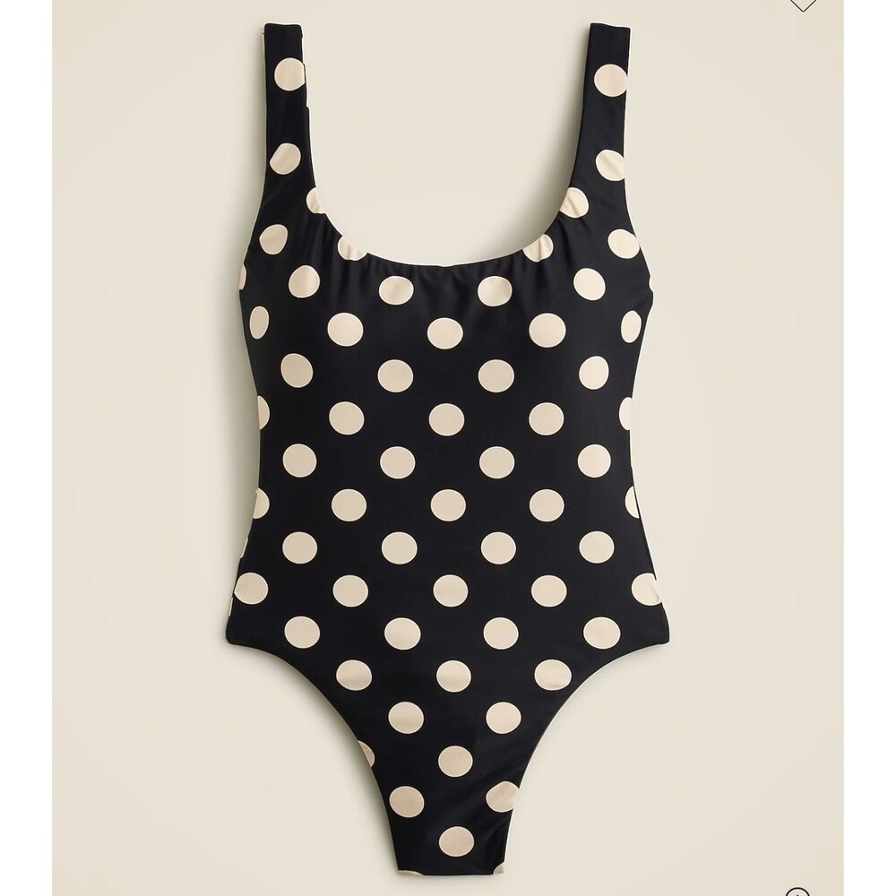 J.Crew One Piece Reversible Tank Bathing Suit  Black Size 22